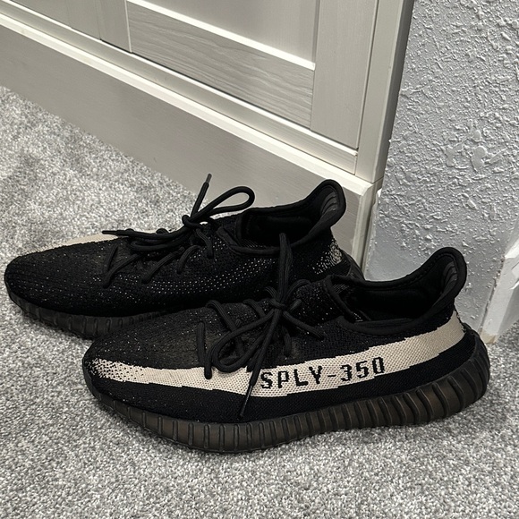 Adidas Black and Cream SPLY-350 Yeezy Boost Sneakers - Men’s 13